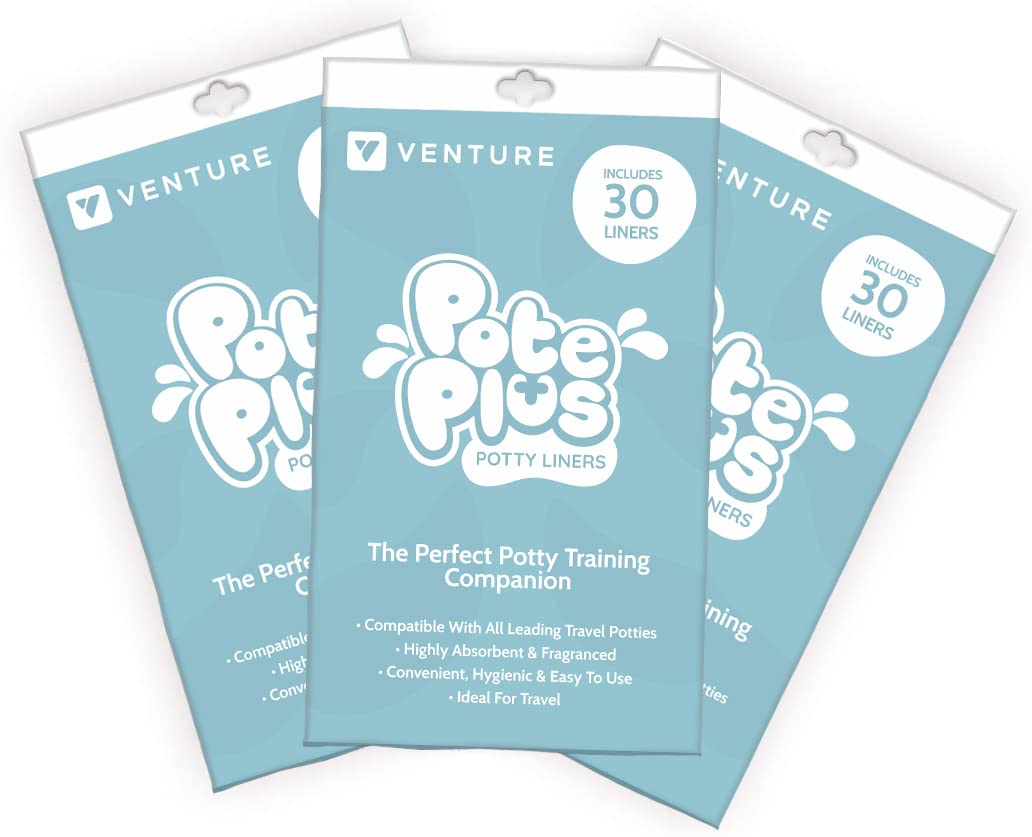 90 Pack Travel Potty Liners. Disposable Potty Liners for Portable Potty. Suitable Fit for Most Travel Potty's for Toddlers