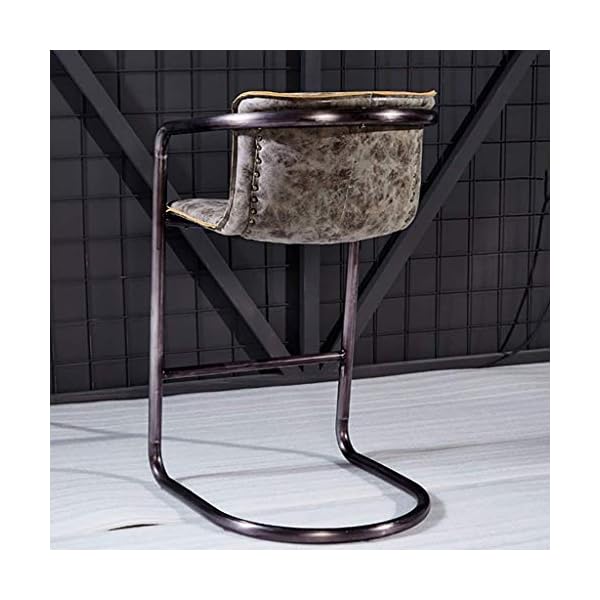 Bar Stool Bar Stool Personalized Home Iron Chair High Iron Iron Chair Leather Repair American Bar Chair Industrial Stool Breakfast Stool - Image 4