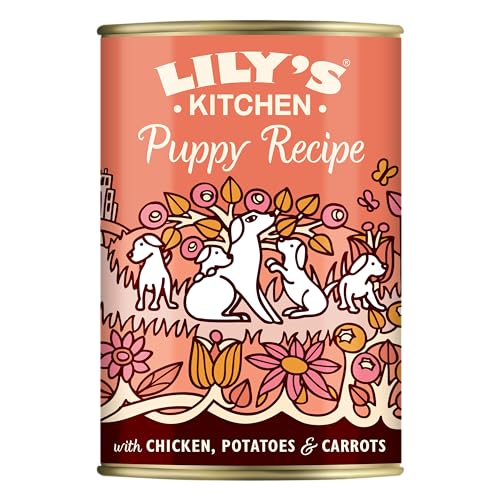 Lily's Kitchen Natural Puppy Wet Dog Food Tins Chicken Grain-Free Recipe 6 x 400g