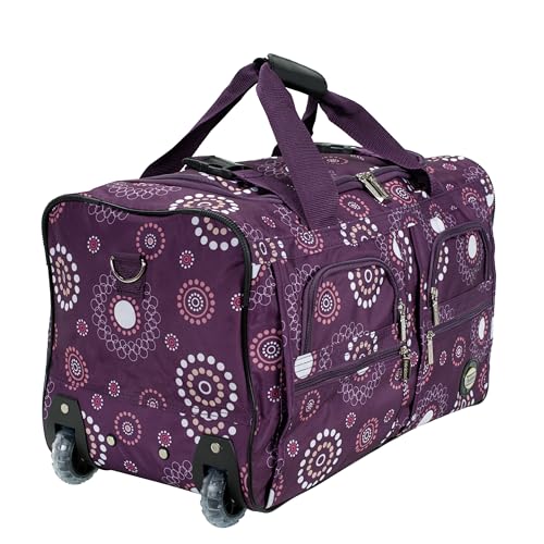 Image of Rockland Rolling Duffel Bag, Black, 22 inch