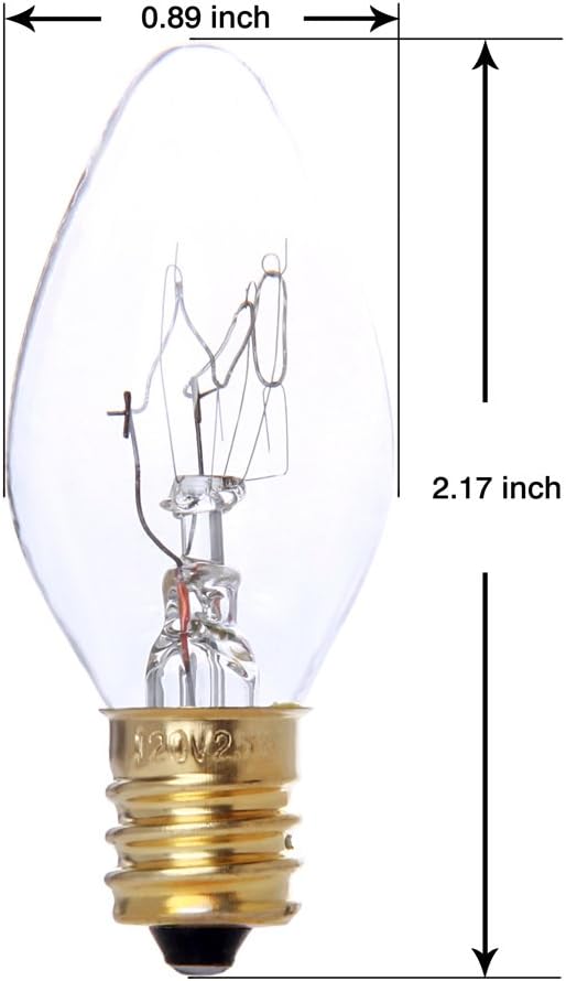 PortPlugs 12 Pack 25 Watt Bulbs for Scentsy Plug-in Nightlight Wax Warmers, Home Fragrance Wax Diffusers & Salt Lamps, 120 Volt Bulk Bulb Replacements