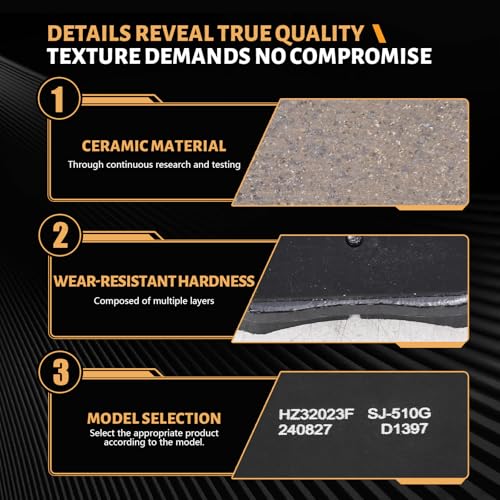 Image of Front Brake Pads D1397 w /Hardware Replacement For Hyundai Elantra 2009 Touring, Elantra 2010-2012 Touring GLS /SE, For Kia Forte 2010-2013, Forte Koup 2010-2013 Ceramic Brake Pads