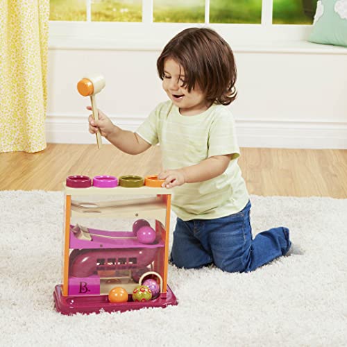 Image of B. toys - Whack - a - Ball - Pounding Toy - Developmental Toy - 4 Colorful Balls & Hammer - Educational Toys for Toddlers - 1 Year +