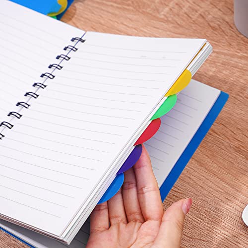 Cagie 2 Pack Spiral Notebook 5 Subject Notebook For Work With Dividers Wide Ruled Notebook A5 Notebook With Tabs For Note Taking School Supplies, 100 Sheets, Blue #TOP5