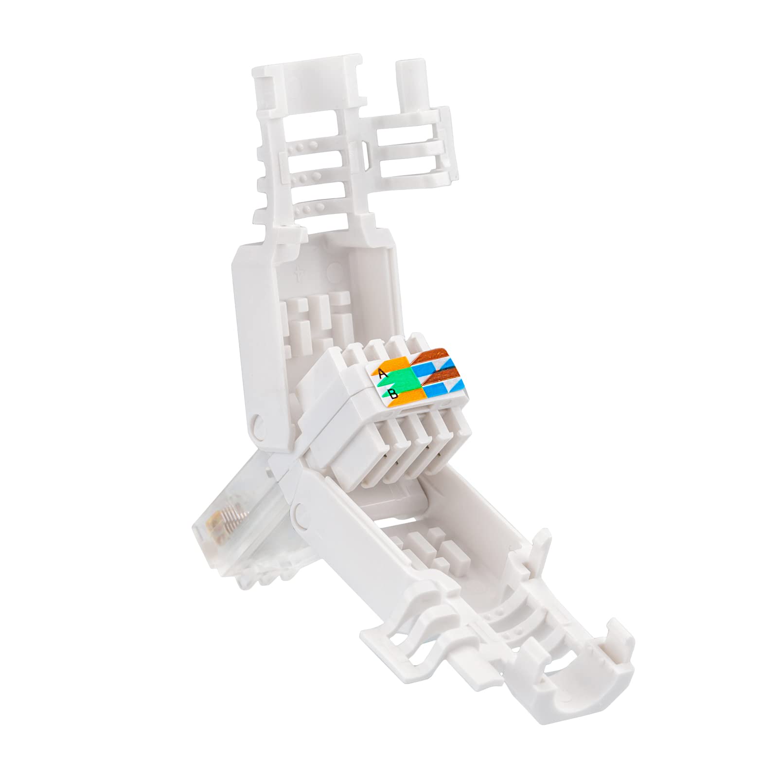 100 connettori di rete RJ45 Cat 6a con contatti placcati in oro, cat.6a LAN, connettore crimpatrice Gigabit per cavo patch, cavo di posa CAT7, CAT6A, CAT6, compatibile senza attrezzi, spina DSL UTP
