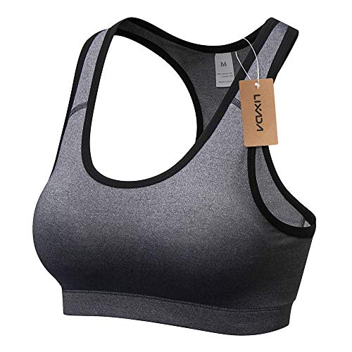 Andoer Sutiã esportivo acolchoado 3 pack feminino Racerback para ginástica, ginástica, sutiã esporti