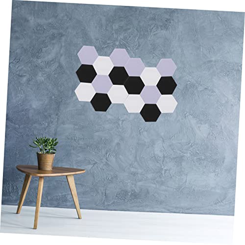 HANABASS Paneles Absorbentes de Sonido 12pcs, Panel Acústico Hexagonal para Estudio, Tablero Absorbente de Sonido, Alfombrilla Acústica para Pared, Aislamiento Acústico, Fieltro miniatura 7