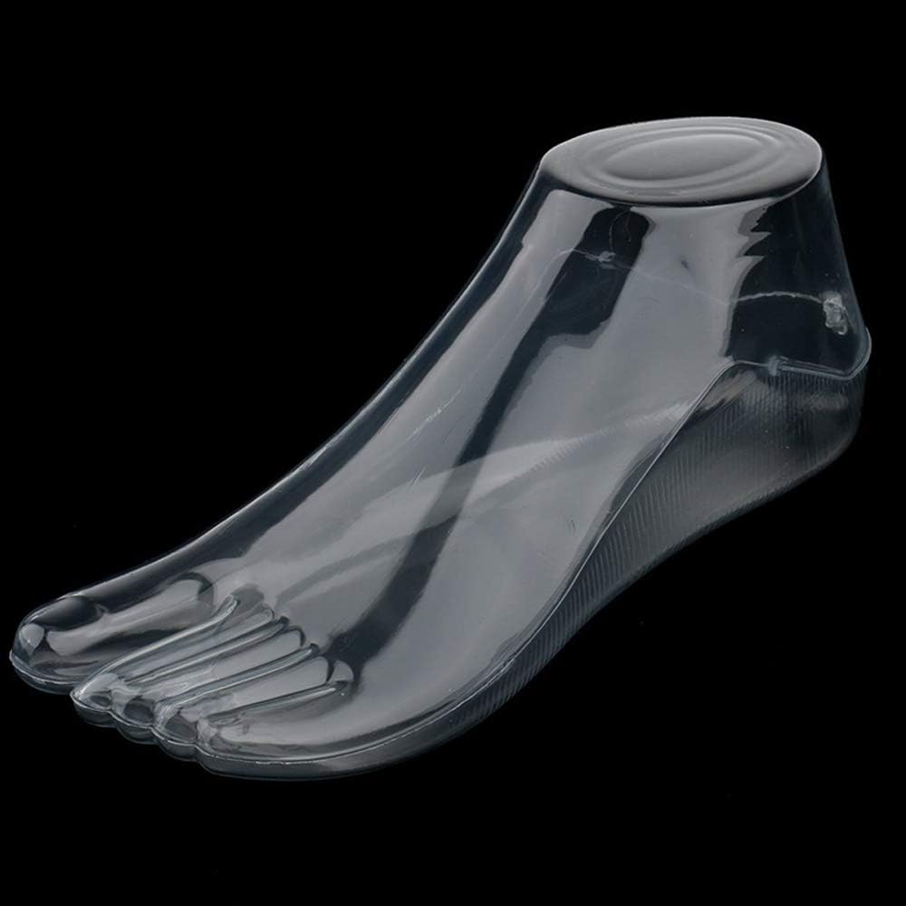 Female Plastic Foot Model Tools for Sandals Display (Transparent)