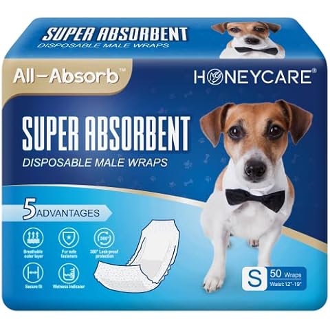 All-Absorb A26 Male Dog Wrap, 50 Count, Small Cover