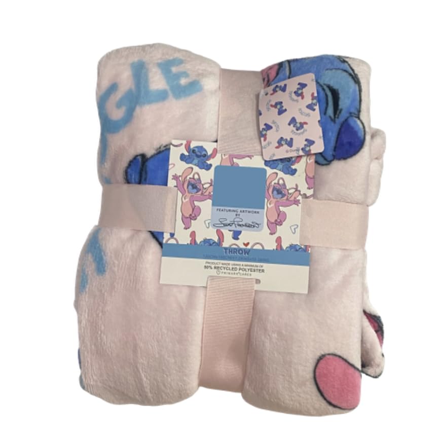New Disney Lilo & Stitch Soft Fleece Throw Stitch Blanket 120cm X 150cm Primark