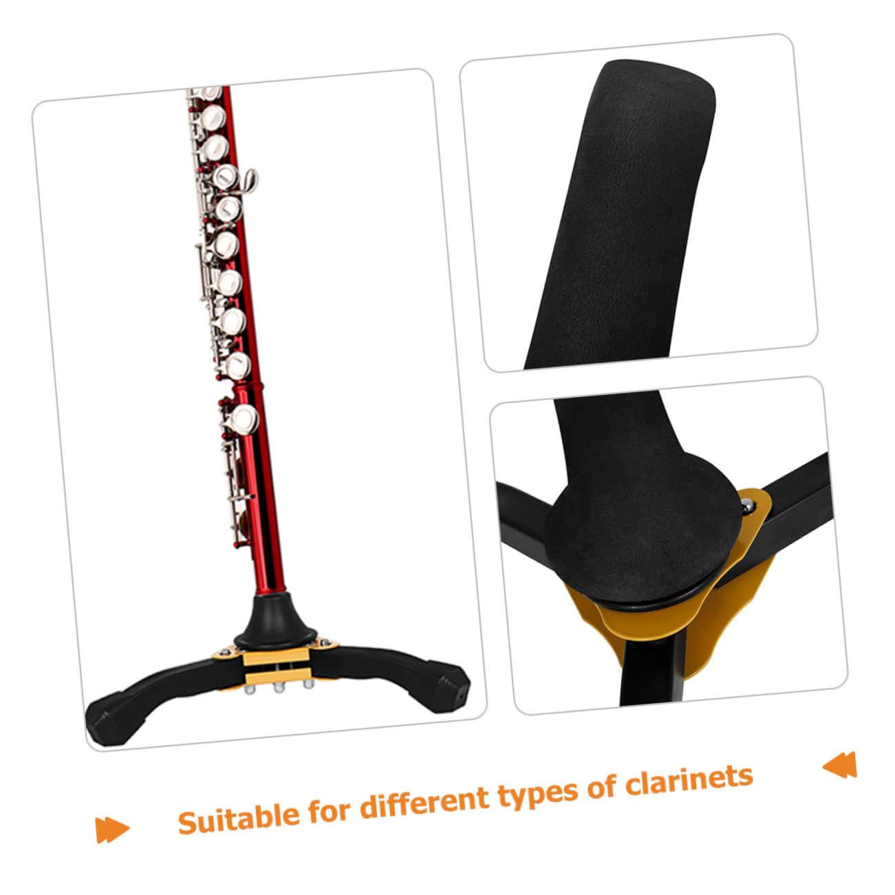 Toyvian Faltbarer Klarinettenständer Bein-stütze Stabiler Für Blasinstrumente Geeignet Für Klarinette Flöte Und Oboe Zubehör Für Musiker