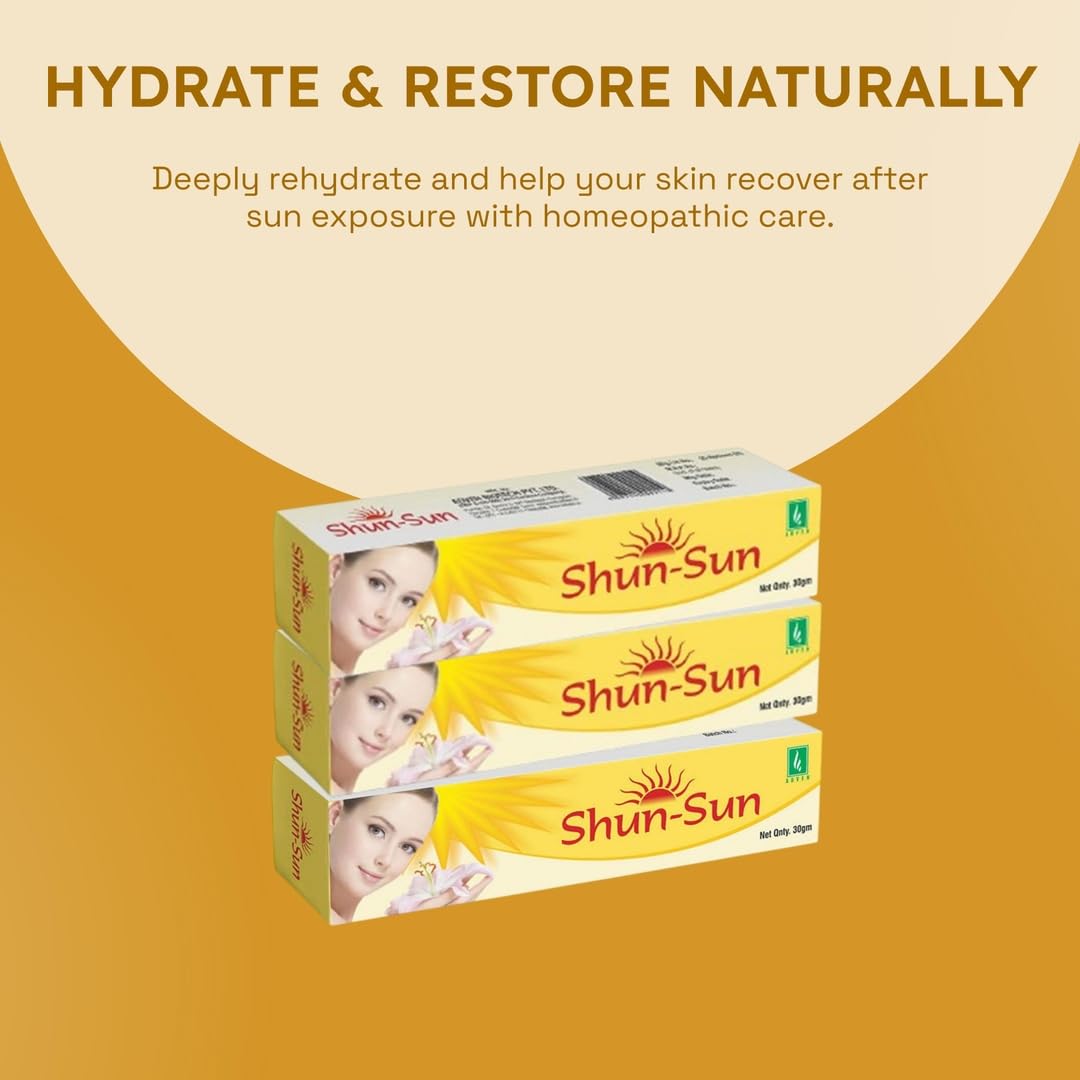 Adven Shun-Sun Sunburn Relief Ointment, Soothes Sunburn And Reduces Redness, Deep Hydration For Sun-Stressed Skin, Promotes Skin Regeneration, 3 x 30 g 3