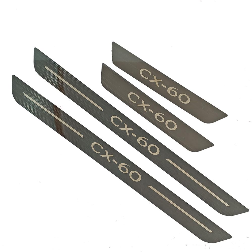 QIUYU2024 Türschweller Für Mazda CX-60 - Edelstahl Mit LED Beleuchtung