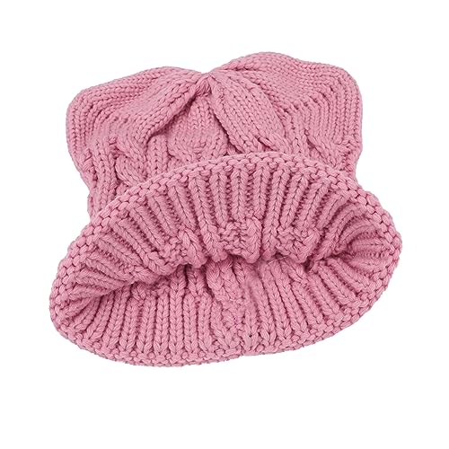 Women Girls Winter Sequin Cat Ears Hat Kids Warm Knit Crochet Beanie Cute Fashion Outdoor Snow Ski Skull Cap3