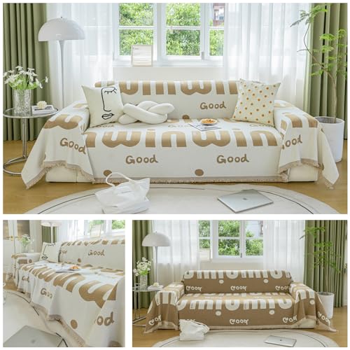 Housse chenille 1 places pour couverture canapé multifonction kaki - 6