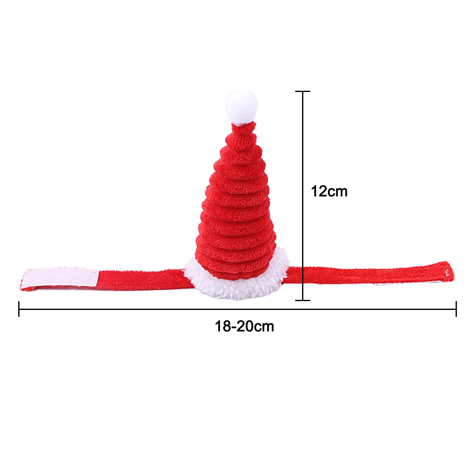 JNAWA Hamster Christmas Hat Small Pet Christmas Headwear Red Plush Santa Claus Cap for Hamster Rabbit Guinea Pig - Image 2