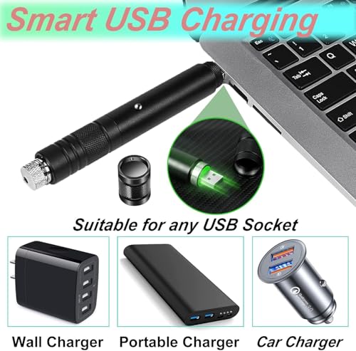 Image of Laser Light | USB Rechargeable Green, Laser Pointer | Long-Range, Laser Light Powerful | for Party, Disco Light Adjustable Mode, 2000m Handheld Laser Pen, Suitable for Camping, Hiking (Green)