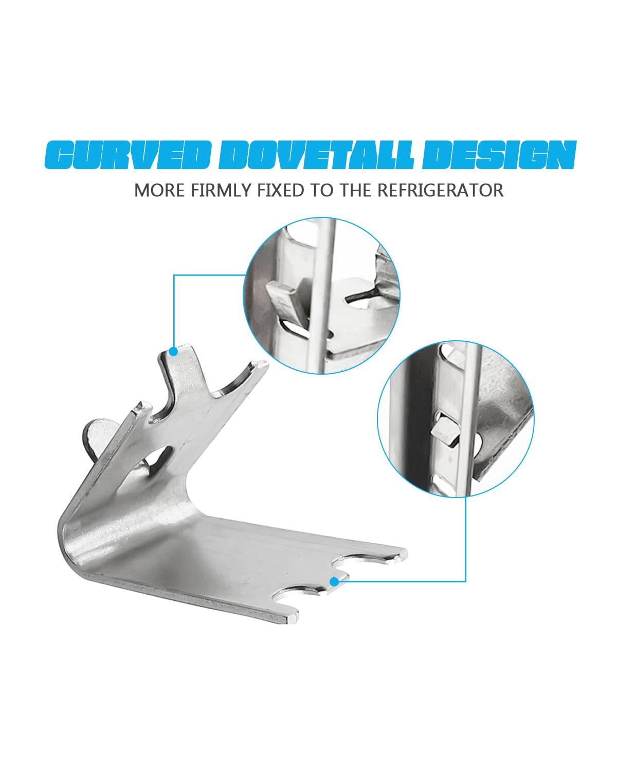 Stainless Steel Freezer Shelf Clips - 10 Pack -8