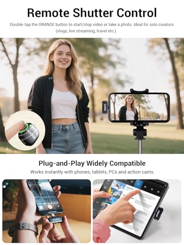 Image of GODOX C01 KIT2 Wireless Microphone, 48kHz /24-bit Professional Lavalier Mic 60W Fast Charging Mini Microphones 7g Ultralight,54H,Noise Reduction,200M Low Latency (2TX+1RX+USB-C+Charging Case)