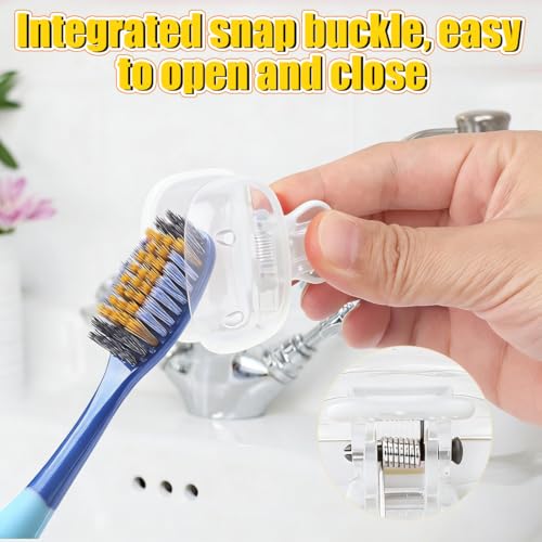 BDEPSTR 3 Stück Zahnbürstenkopfabdeckungen - Universal, Kunststoff Schutzkappe, Hygienisch für Haushalt & Reise