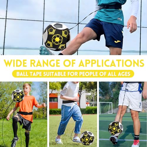 Vulevirtue Kick Trainer Solo mit 10 Kegeln, Trainingsgürtel, Fußball, Kick Train, für Kinder und Erwachsene, geeignet für Bälle Größe 3, 4, 5
