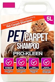 Pro-Kleen Pet Carpet Cleaner Professional Upholstery Extraction Shampoo Solution, with reactivating Odour Treatment, Suitable for All Carpet Cleaning Machines (5 litres)