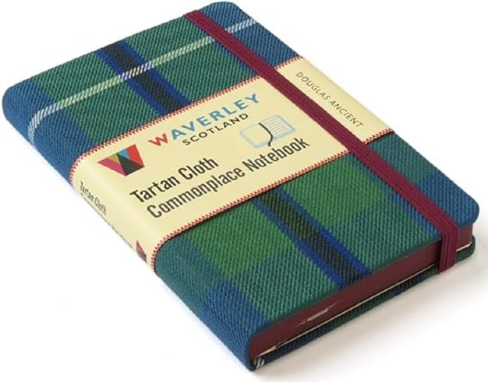 Waverley (M): Douglas Ancient Tartan Cloth Commonplace Notebook (Waverley Scotland Tartan Cloth Commonplace Notebooks/Gift/stationery/plaid)