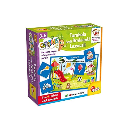 Liscianigiochi- Zanotina Quadrotte Bombola Ambientes léxicos Carotina Juego Educativo Preescolar, Multicolor (87501)