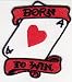 Produktbild Aufnäher Patches für Jacken Jeans Kleidung Applikationen Bügelbilder Flicken Stoff Patch Kleider Aufnäher Patches Aufbügler Aufnäher zum aufbügeln" 10 cm born to win"