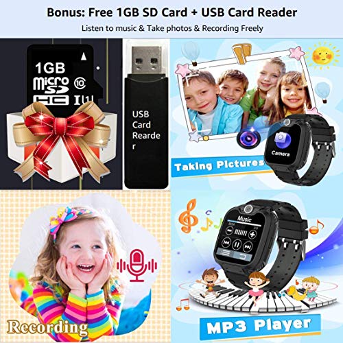 OUTAD Kids Smart Watch Phone for 3-12 Years Old Boys Girls Toddlers, Smart Watches for Children with Calling, SOS, SD Card, Fun Games, Camera, Timer, Alarm, Child Birthday Gifts Educational Toys