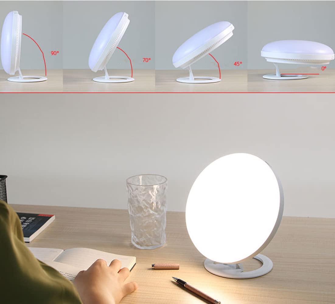 Lichttherapie-lamp, UV-vrije 10000 Lux zonnelamp met instelbare helderheid, timer en geheugenfunctie, 90° draaibaar licht voor een gelukkig leven, thuis en op kantoor binnen gebruik, wit Lichttherapie-lamp, UV-vrije 10000 Lux zonnelamp met instelbare helderheid, timer en geheugenfunctie, 90° draaibaar licht voor een gelukkig leven, thuis en op kantoor binnen gebruik, wit