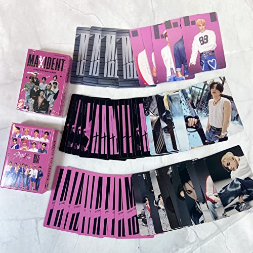 Apzeda Stray Kids Maxident Photocards - 55 Pcs Stray Kids Lomo Card New Album Maxident Kpop Postcard Gift Merchandise #TOP4