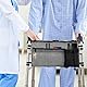 Große Walker Tasche mit Getränkehalter für Gehhilfen Gehgestell Rollator,Freihändige Klapp-Walker Korb Organizer Sack für Senioren .Einfacher Zugang zu Reißverschlusstasche Grau