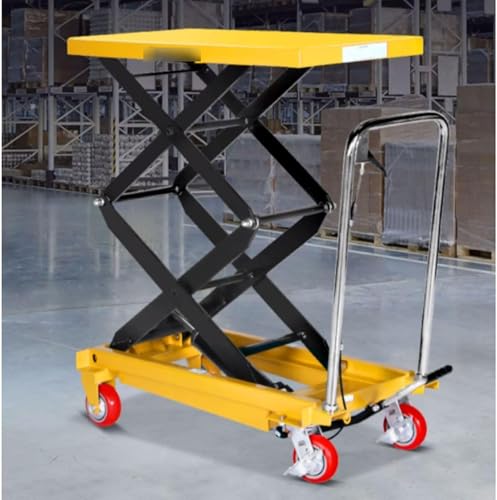 Hydrauliczny wózek stołowy nożycowy, ręczna platforma podnosząca, podwójna konstrukcja nożycowa, nośność 350 kg, wszechstronne rozwiązanie do podnoszenia do domu i garażu