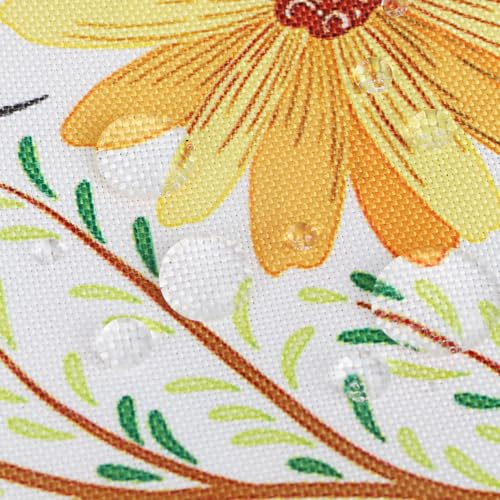 Image of EHouseHome Outdoor and Indoor 60inch Round Tablecloth with Umbrella Hole and Zipper, Waterproof Zippered Patio Cloths, Spring /Summer Table Covers for Backyard Circular Table /BBQs /Picnic