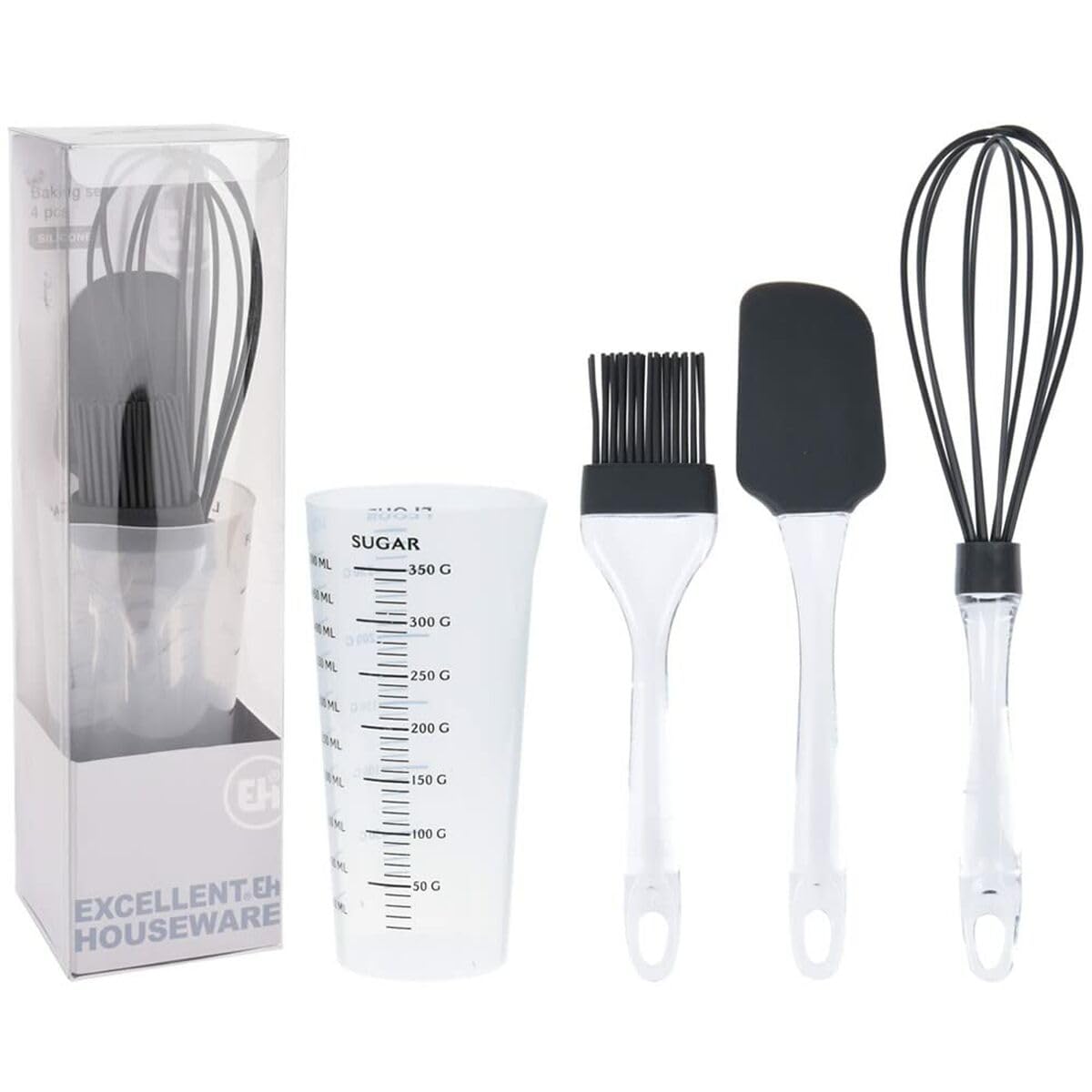 Set Fruste In Acciaio Inox Ouddy - 20,3 Cm, 25,4 Cm E 30,5 Cm Per Cucina, Con Teste In Silicone - Foto 8