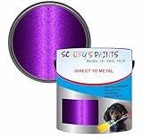 Scooby's Paints Direct to Metal Paint, Purple, 250ml, No Primer Required, Fast Drying (7 Purple Metallic)