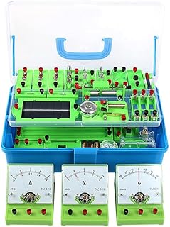 Physik Experimentierkasten Elektronik Baukasten, Elektrizität und Magnetismus, Elektrobaukasten für Kinder,Junior/Senior High School Schüler,Grün