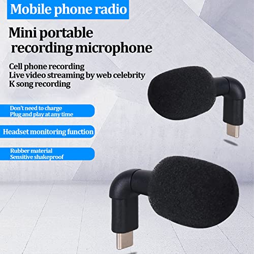 VBESTLIFE Type C Microphone for Android High Sensitivity Smartphone Video Mini Omnidirectional Microphone, 90 Degree Angle Plug - Image 2