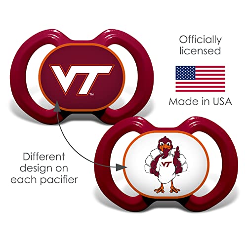 Image of Baby Fanatic Pacifier 2-Pack - NCAA Virginia Tech Hokies - Officially Licensed League Gear