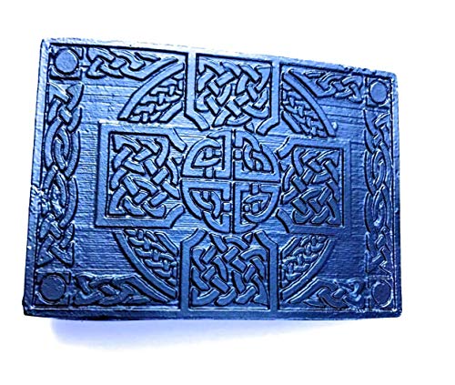 TW SPORTS & KILTS SCOTTISH ANTIQUE BLACK DESIGN KILT BELT BUCKLE