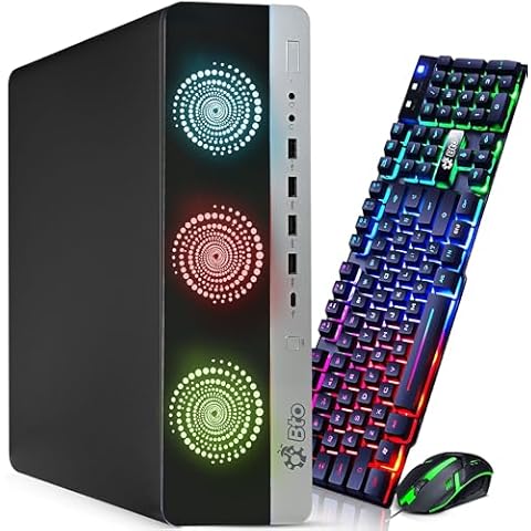 HP 800 G3 RGB Gaming PC Desktop – Intel Core i5 6th Gen, 16GB DDR4 Ram, 512GB SSD, NVIDIA GeForce GT 1030 DDR5, Wi-Fi Windows 10 Pro – Computer Tower for PC Gamer (Renewed) Cover