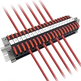 Packungsinhalt: Verteilerklemme kits für präzise leitung enthalten 20 × Schwarz Klemmenblock, 1 × 1- 20 Digitale Markierungsstreifen, 2 × 20 cm Schiene, 20 × Schraube, 2 × feste Basis, 2 × Parallelbarren.