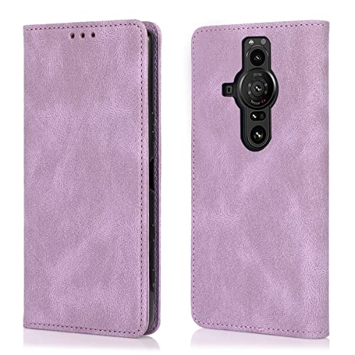 Boukkin For Xperia Pro-I ケース 手帳型 スマホケース カードポケット付き財布型 高級PU合皮 サイドマグネット ストラップホール付き スタンド機能 落下防止 耐衝撃 全面保護 Xperia Pro-I XQ-BE42 ケース 手帳型