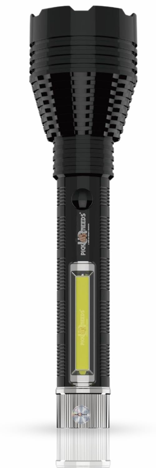 Pick Ur Needs Rechargeable 75W Home Emergency Torch Light 1200mAh with 3 Mode + Side COB 2 Mode-image-35