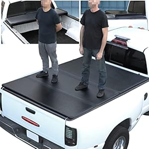 DNA Motoring TTC-HARD-060 Truck Bed Top Hard Solid Tri-Fold Clamp-On Tonneau Cover Compatible with 16-Present Tacoma 6Ft Bed