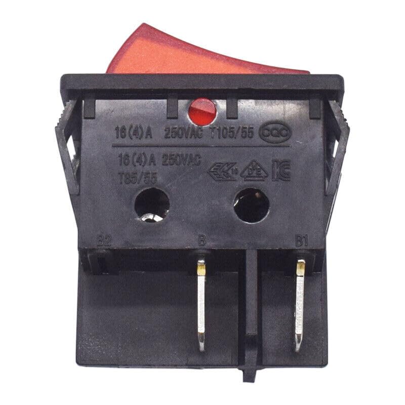 1PC LECI RS606 Rocker Switch 16A250V T105/55 2position 4pin Red with Lamp