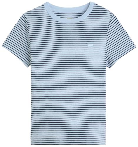 Essential Hm Ss Tee AVA Stripe Chambray
