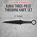 EXPENDABLES Kunai Three-Piece Throwing Knife Set and Sheath - Officially Licensed, One-Piece AUS-6 Stainless Steel, Cord-Wrapped Handle - Genuine Movie Replica for Collecting and Throwing - Length 12