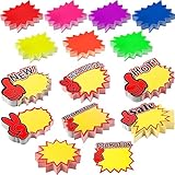 700 Pieces Starburst Signs Fluorescent Signs Starburst Signs for Retail Price Tags Signs Sale Tags Signs for Retail Garage and Sale Supplies Price Tags Signs（3.5 * 2.8 Inch） -  Prudiut